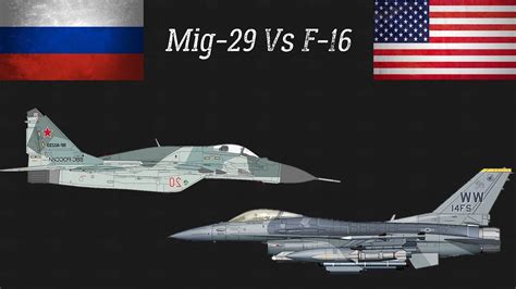 Mig-29 vs F-16 comparison chart